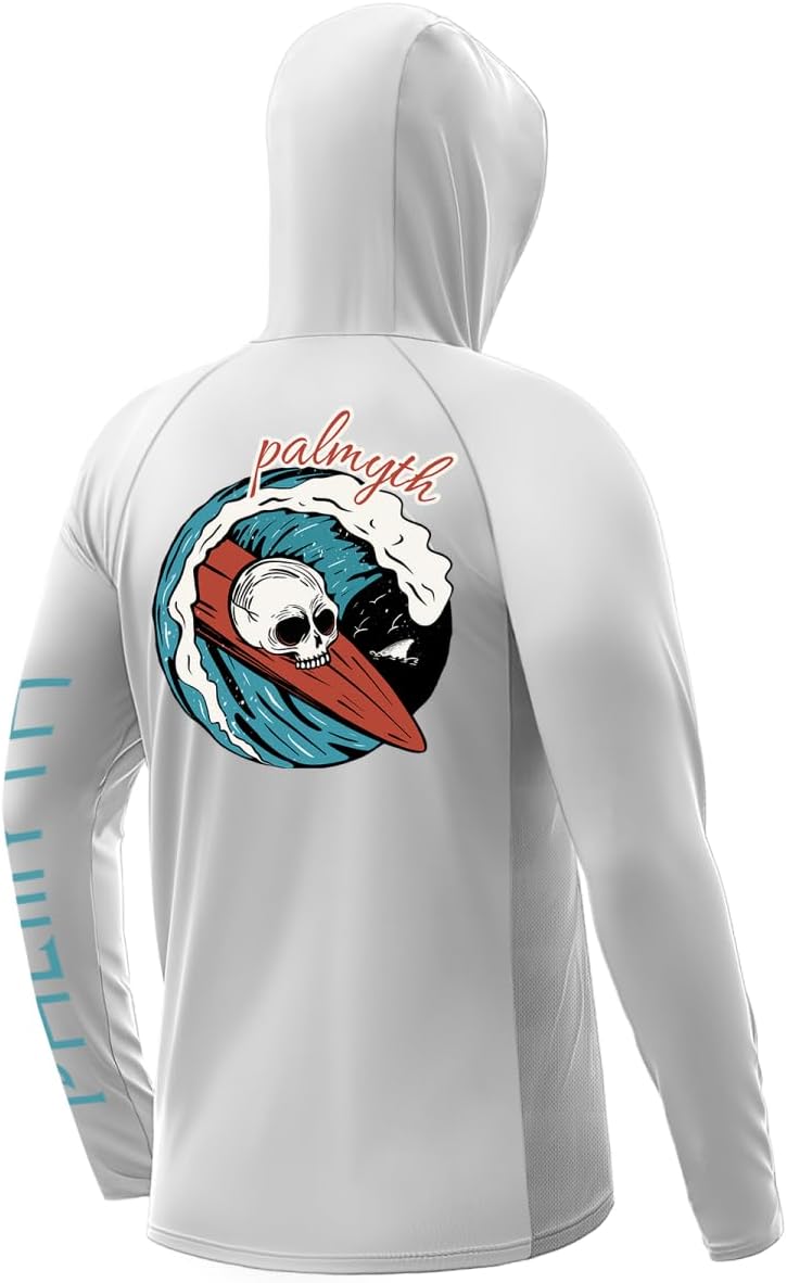 Palmyth Fishing Shirts for Men Long Sleeve UPF 50+ Sun Protection Hoodie