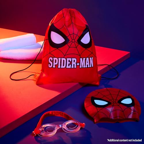 Disney Drawstring Bags, 11 x 14” Swimming Bag with Airflow Vent (Red Spiderman)2