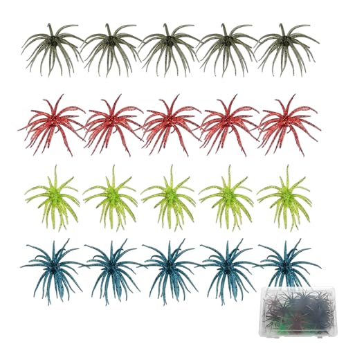 Creature Bait for Bass Fishing – Soft Plastic Fishing Lures, Fuzzy Dice & Sea Urchin Style Finesse Bait for Freshwater, Trout & Crappie with Tackle Box