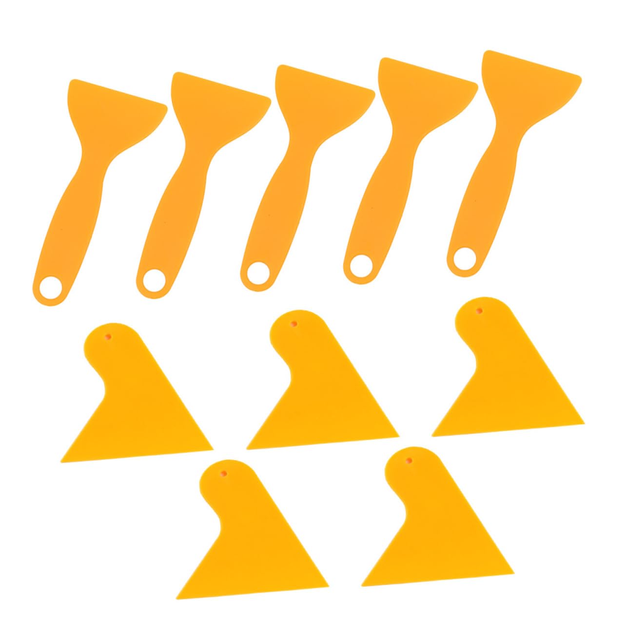 CHILDWEET 10Pcs Long Handle Car Film Scraper Ergonomic Triangle Vehicle Film Sticking Tool for Effortless Application and Scratch Protection for Professional and Personal Use