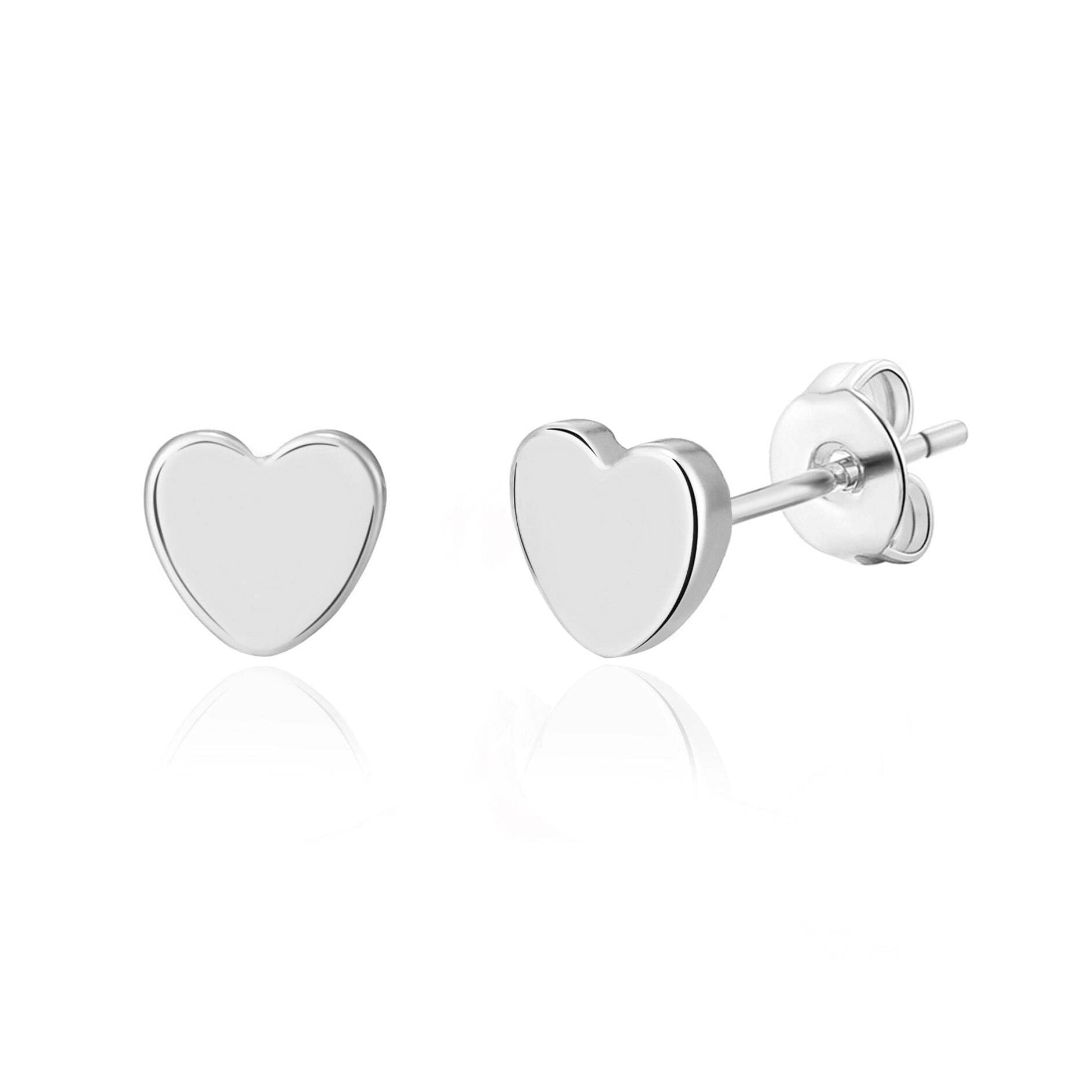 Philip JonesSilver Plated Heart Stud Earrings