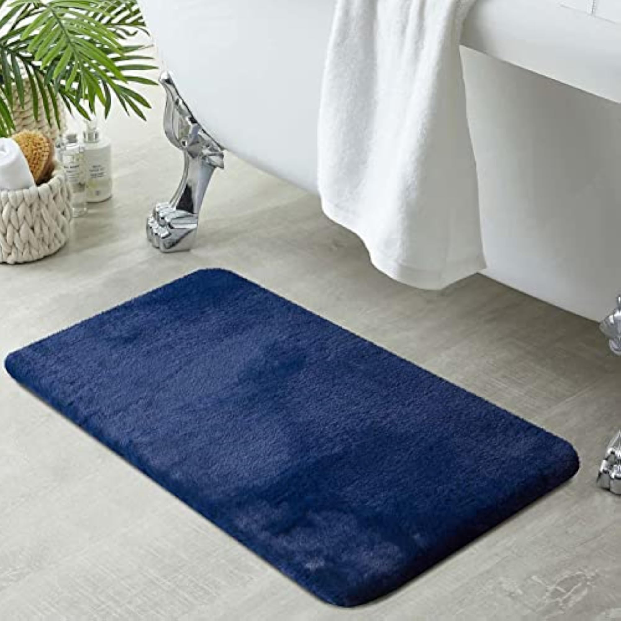 Super Absorbent Non Slip Soft Bath Rug, Machine Washable