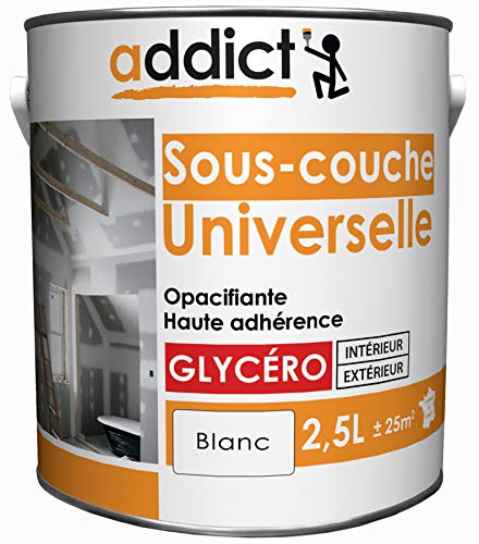 ADDICT 3661521115054 sous Couche solvanté pénétrante, opacifiante, durcissante et Isolante, Impression Universelle Peinture, Blanc