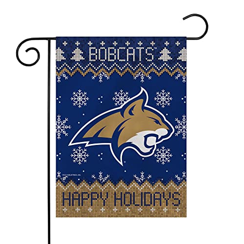 Rico Industries NCAA Montana State Bobcats Winter/Snowflake 13" x 18" Double Sided Garden Flag