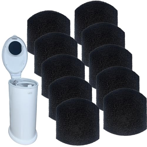 NewKe 10 Pack Baby Diaper Pail Deodorizer Refills Compatible with Ubbi Diaper Pail, Activated Charcoal Deodorizer Filters, Odor Eliminating, Precise fit, Keep Nursery Fresh