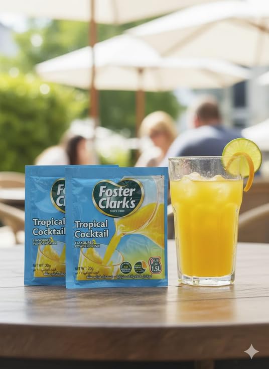 Foster Clark's Tropical Cocktail Flavoured Powder Drink Mix, 20g, Pack of 2 Sachets-image-42
