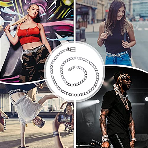 NOLITOY Punk Waist Chain Belt for Men and Women Durable Trousers Accessories for Parties and Cosplay Link Design4