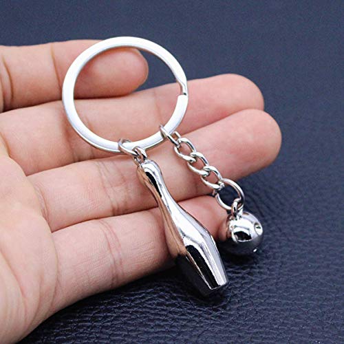 Image of COSTOYFUN Mini Cute Soccer Keychain Bowling Tennis Baseball Keychain for Men Women Boys Girls Gift