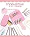 Dadanism Pencil Case for Girl Large Capacity Canvas Detachable Pen Bag Cute Cartoon Zipper Closure Stationery Organizer for School Supplies Multifunctional Punch Holder Bag for Teen Boy Student - Pink