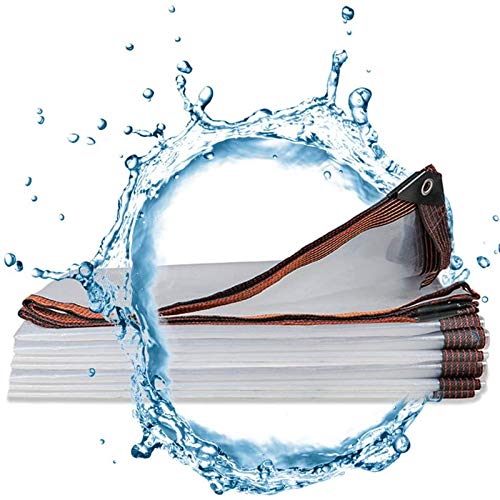 Lonas transparentes impermeables de 1x1m con ojales muy resistentes 2