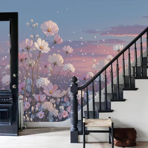 Papier peint panoramique 3D fleurs sauvages poster mural salon chambre 200x140