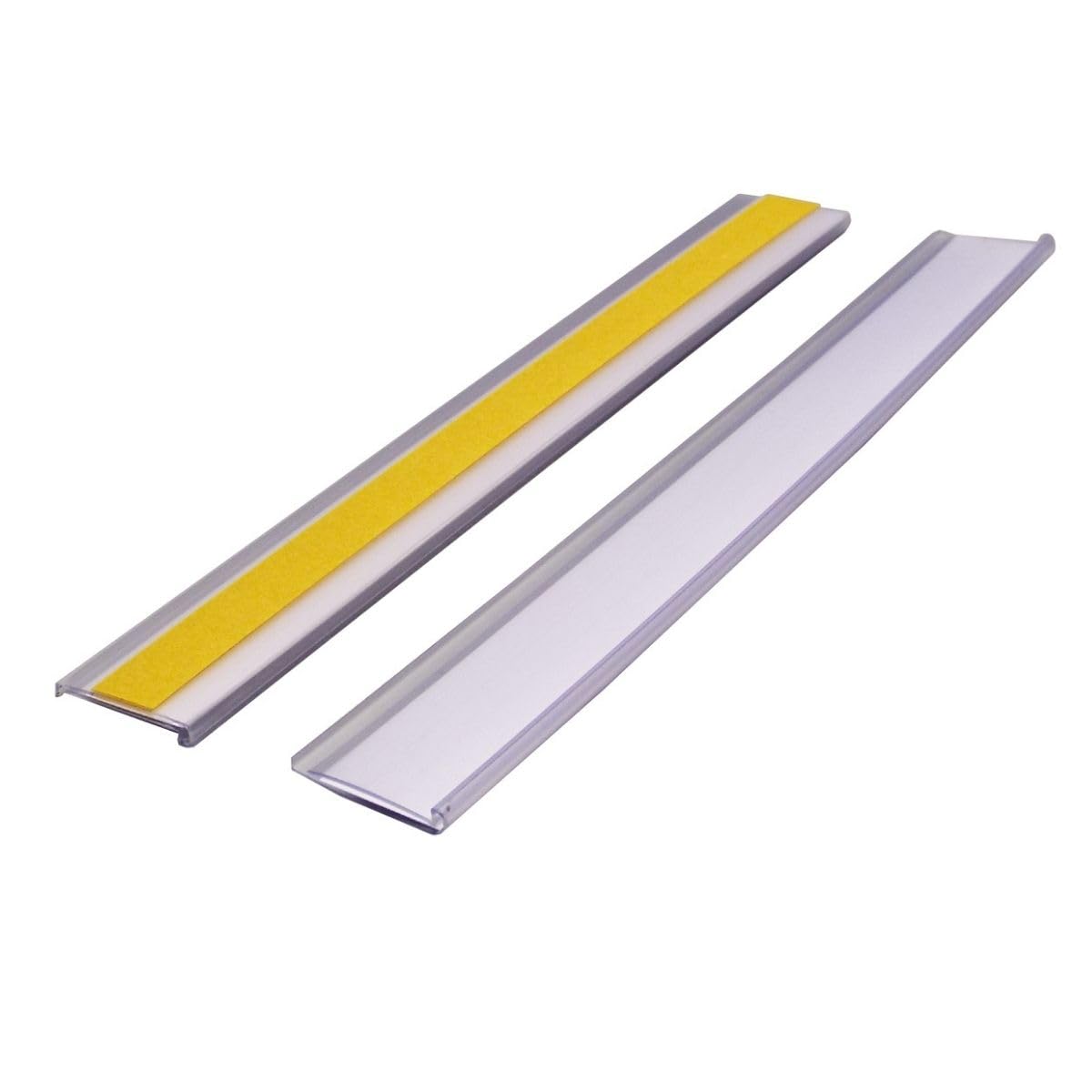 Self-Adhesive Ticket Holders, 25mm high x 200mm long, EPOS Strips, Pack of 50