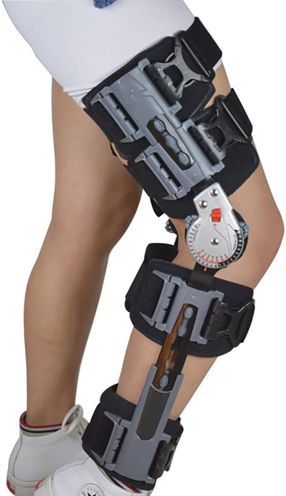 WHXML Knee Orthosis,knee Joint Fixed Brace Adjustable Length Lower Limb Bracket For Left and Right Leg Post Op Injury Guard Protector Full Stabilizer Splint Hip Fracture