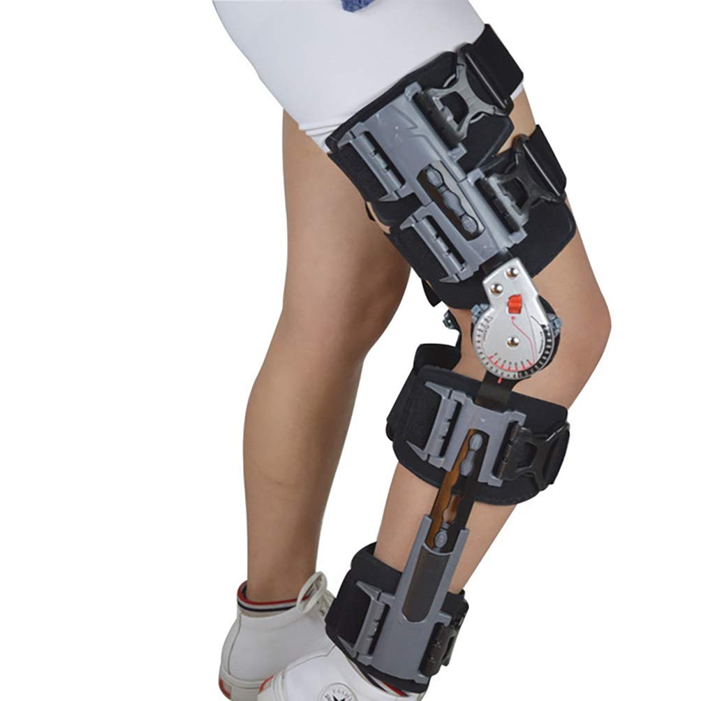 WHXML Knee Orthosis,knee Joint Fixed Brace Adjustable Length Lower Limb Bracket For Left and Right Leg Post Op Injury Guard Protector Full Stabilizer Splint Hip Fracture