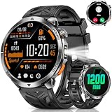 Military Smartwatch for Men, 1200mAh Battery, 1.6"AMOLED, Bluetooth Calling