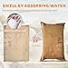 10-Pack Reusable Sandless Flood Barriers, 16x24 in Heavy-Duty Burlap Bags, Expands to 44 lbs for Home, Garage, Basement, or Tent Use
