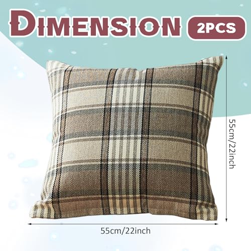 Housses de coussin d'extérieur lavables marron lin pour protéger et rénover vos vieux oreillers