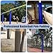 CHZFFD 4ft Tall Post Padding Wrap Around Player Protection, Outdoor Basketball Hoop Padded Pole Column Cover with Fix Fastener, for Playgrounds/Sports Court(Blue,Dia 2in(5cm))