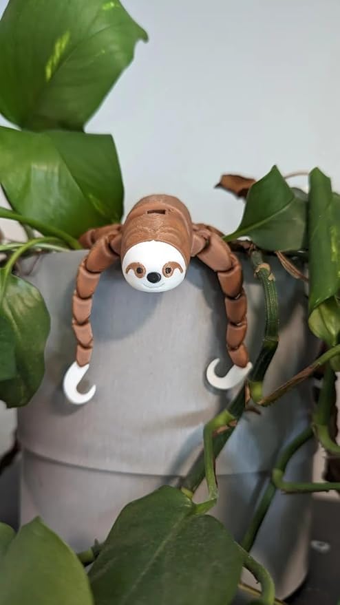 3D Printed Flexible Sloth Toy for Kids | Articulated Animal Figurine | Cute Hanging Sloth Desk Toy | Educational Animal Model | Durable Plastic Collectible Toy for Boys & Girls 3D Printed Flexible Sloth Toy for Kids | Articulated Animal Figurine | Cute Hanging Sloth Desk Toy | Educational Animal Model | Durable Plastic Collectible Toy for Boys & Girls