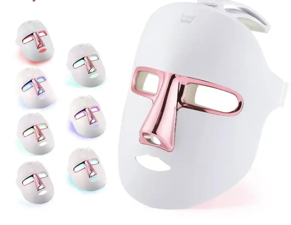 Masque de beauté à photons LED et luminothérapie pour votre moment spa à la maison