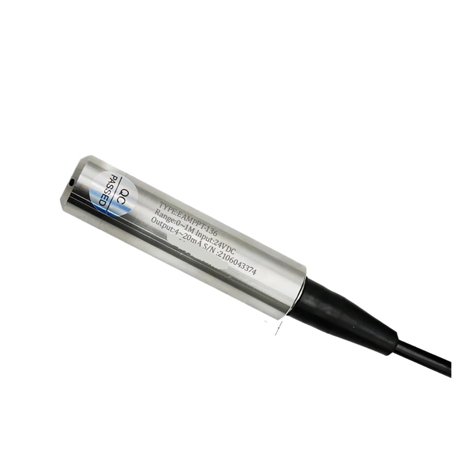 Sensor de nivel de líquido con salida de 4-20 mA, transmisor, sonda, controlador de detección, interruptor de flotador, 5 m, 10 m, 15 m y 20 m(5m range 5m cable)