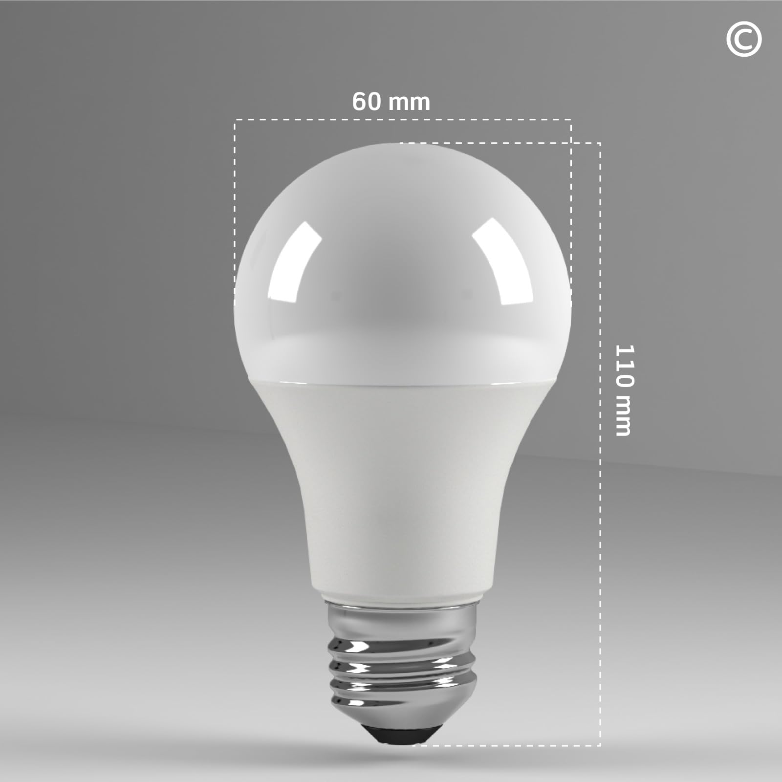 Eurocali Lampadine LED E27 10,5W A58 1055 lumen - Luce Bianco Freddo 6500K - Pacco da 30