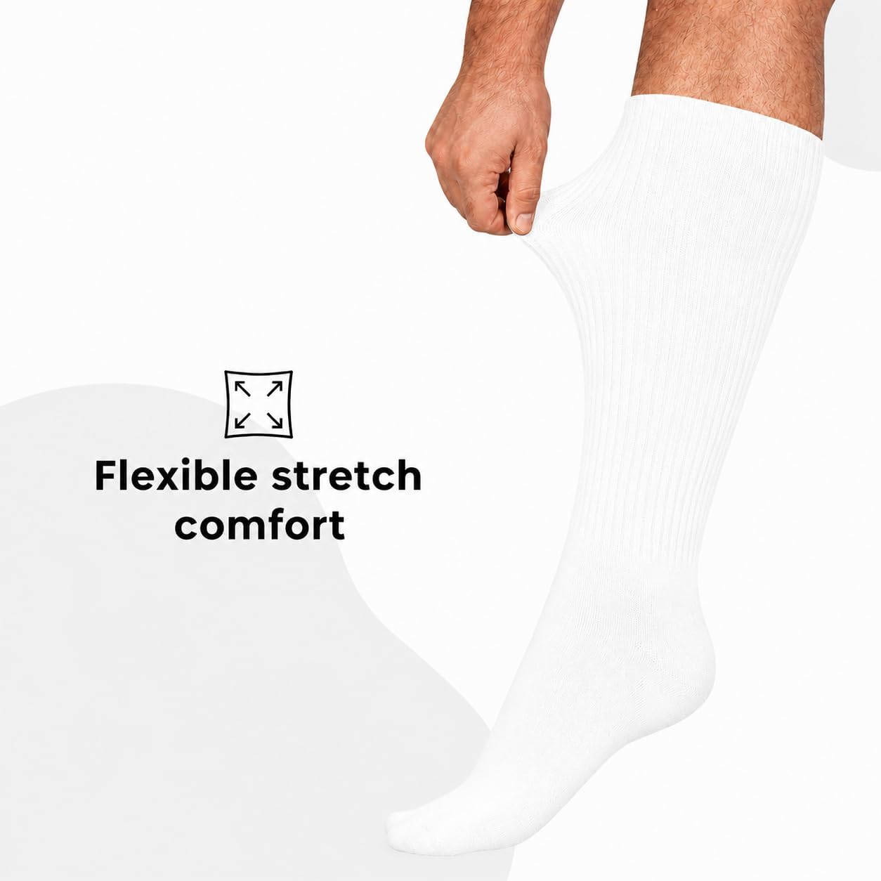 Men’s Cushioned Crew Socks - Cotton Athletic Running Socks, Breathable Calf Socks for Gym, Walking & Casual Wear