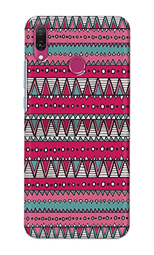 Image of Printed Hard Back Cover Case for Huawei Y6 2019 | Huawei Y6 Prime 2019 Back Cover (Geometric Vintage Pattern) -1803