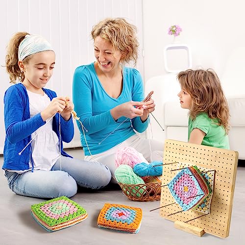 Tabla de bloqueo de ganchillo plegable de 30x30 cm con 20 clavijas 5