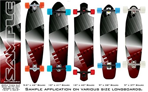 Positive Three - Decal Style Vinyl Wrap Skin fits Longboard Skateboards up to 10