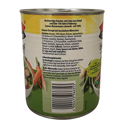 usy Bundle für Sonnen Bassermann Erbsen-Eintopf 3er Pack (3x800g Dose) + usy Block – Bild 4