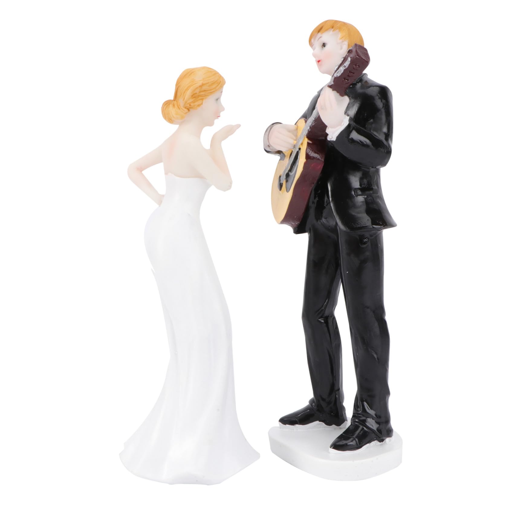 Toyvian Guitare Romantique mariée et Le marié gâteau Topper élégant gâteau Topper Figurine Décoration de Mariage Figurine résine Cadeau