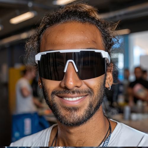 Image of WISTON XL Z87 Sunglasses for Big Wide Heads Men Women,TR90 Ultralight UV400 Protection Sun Glasses Z8224