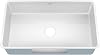 KRAUS KEU-14WHITE Pintura 16 Gauge Undermount Single Bowl Enameled Stainless Steel Kitchen Sink, 31 1/2-inch, White