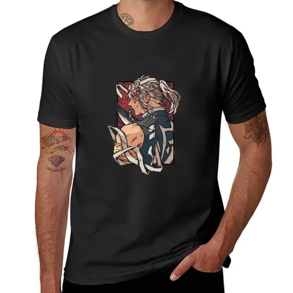 MKCSHCBV Uzui Tengen Limited Edition T-Shirt t-Shirt Vintage t Shirt tee T-Shirt Men Black S