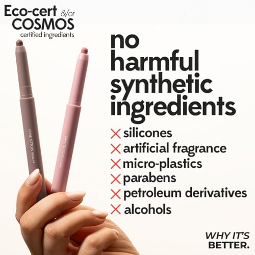 Image of Ruby's Organics OneStick Lipstick for Women- Blurr, Lip and Cheek Colour Crayon, Matte Finish, Lip Makeup- Enriched with Antioxidants and Vitamins, Chemical Free- Camellia