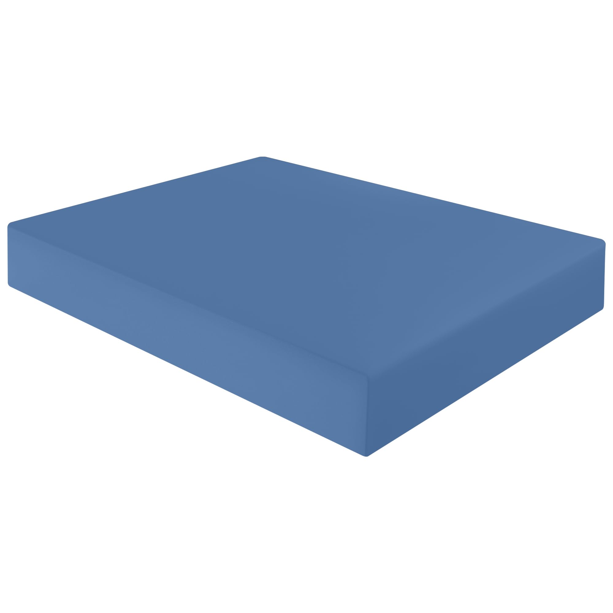 HOME ACE Non Iron Percale 4FT Small Double Fitted Sheet Mid Blue, 180 Thread Count 100% Poly Cotton 4FT Fitted Bed Sheets Small Double, Polycotton Fitted Sheet Small Double Bed Cotton Sheets โ image 1