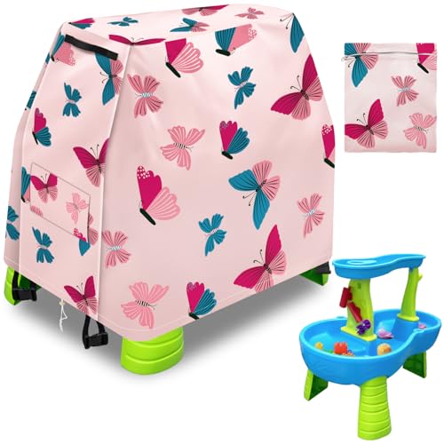 Infowush Kids Water Table Cover for Step 2 Rain Showers Splash Pond Water Table Outdoor Play Toys Cover for Water Table for Toddlers 1-3 Waterproof Dust Proof Water Table Accessories-Cover onlyA
