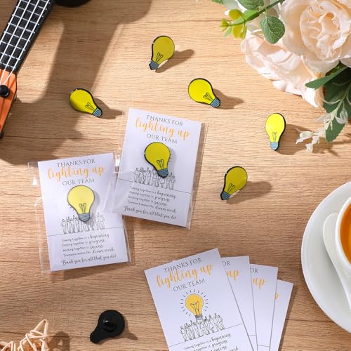 Image of Employee Appreciation Gifts Team Pins for Coworkers Bulk Inspirational Lapel Pin with Thank You Cards Organza Bags Team Appreciation for Back to School Office Staff Coworker