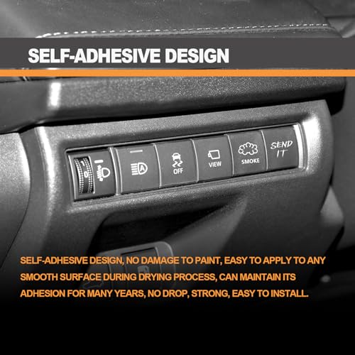 Image of Novelty Stickers for Car or Truck Unused Button Car Interior Console Switch Decals Truck Dashboard Switch Control Stickers Car Interior Stickers (15 Patterns,1PC)