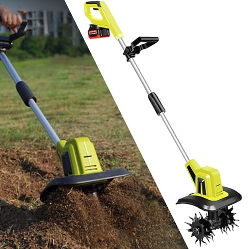 Cultivador Mini, Para BateríA De 20 V MáX., Cultivador EléCtrico Potente Para CéSped, Ancho De Trabajo De 25 Cm, Profundidad De Labranza De 22 Cm, EliminacióN De