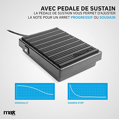 MAX KB6 Clavier électronique pour musicien confirmé, Piano 88 touches, Touches semi-lourdes, Fonction d’enregistrement… - Les Beatles, Paul McCartney, John Lennon, RIngo Starr, George Harrison MAX KB6 Clavier électronique pour musicien confirmé, Piano 88 touches, Touches semi-lourdes, Fonction d'enregistrement… – Image 7