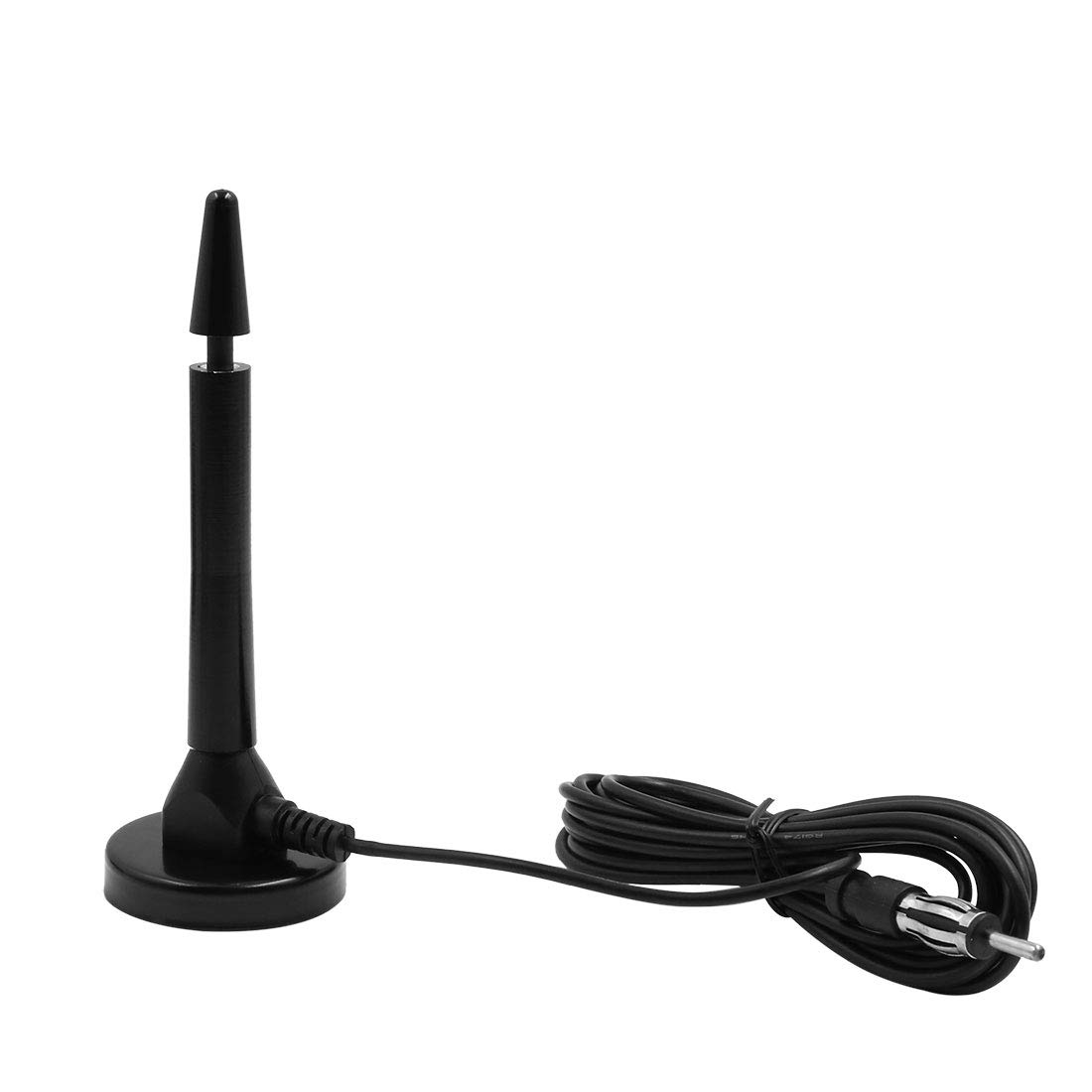 X AUTOHAUX DC 12V Flexible Signal Antenna FM AM Radio Aerial w/Magnetic Base, Black, 24 x 10 x 6 cm
