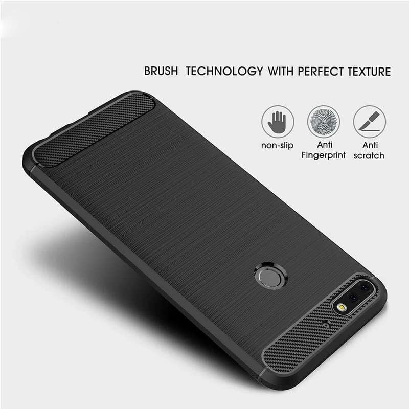 Image of Hybrid Carbon Fiber Back Case for Huawei Y7 2018,Y7 Prime 2018 (Black)