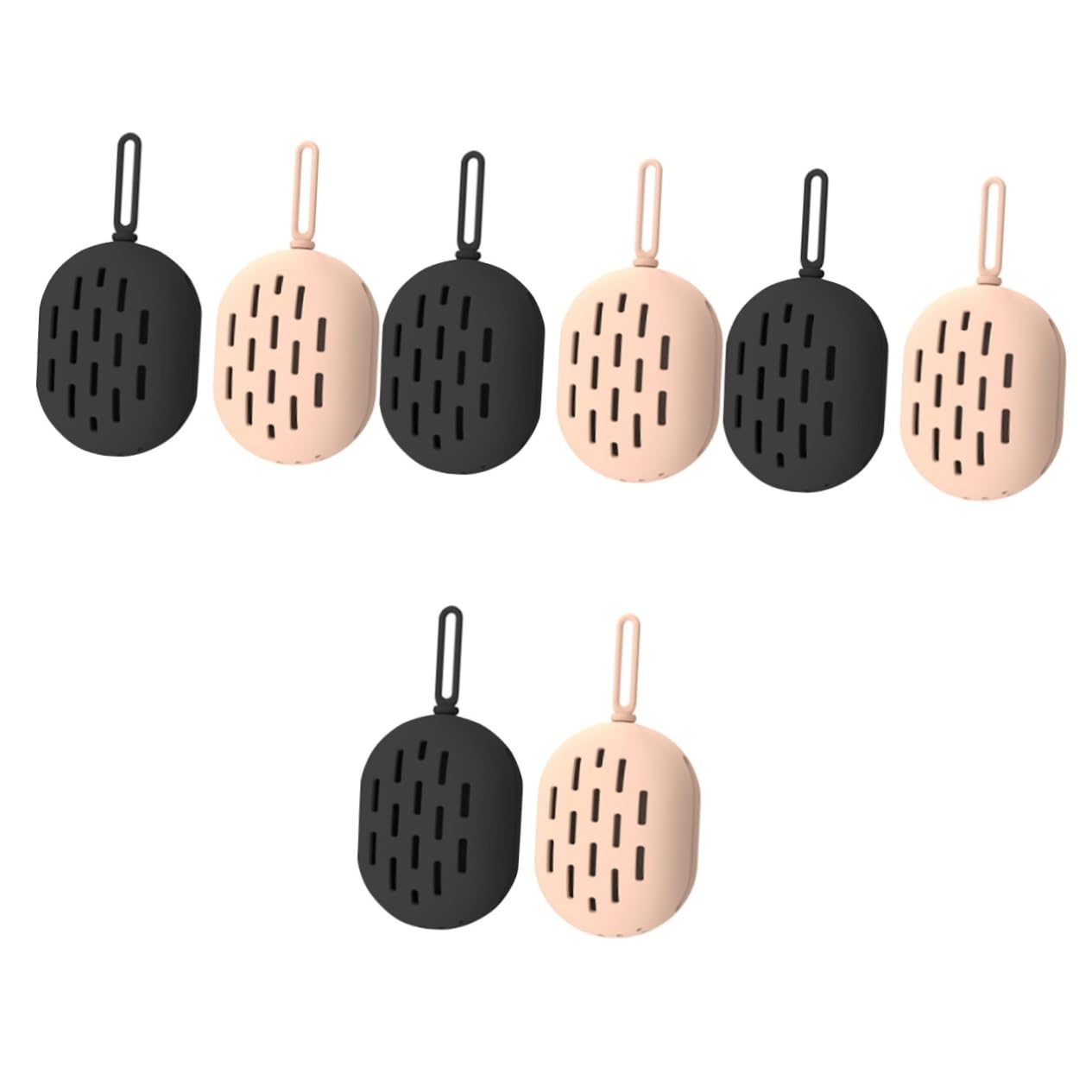 minkissy 8piezas Estuche De Silicona para Esponjas De Maquillaje Contenedor Compacto y Ligero para Viajes y Almacenamiento Neutros