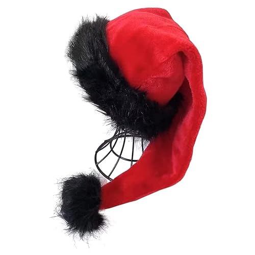 Santa Hat for Colorful Christmas Red and Black