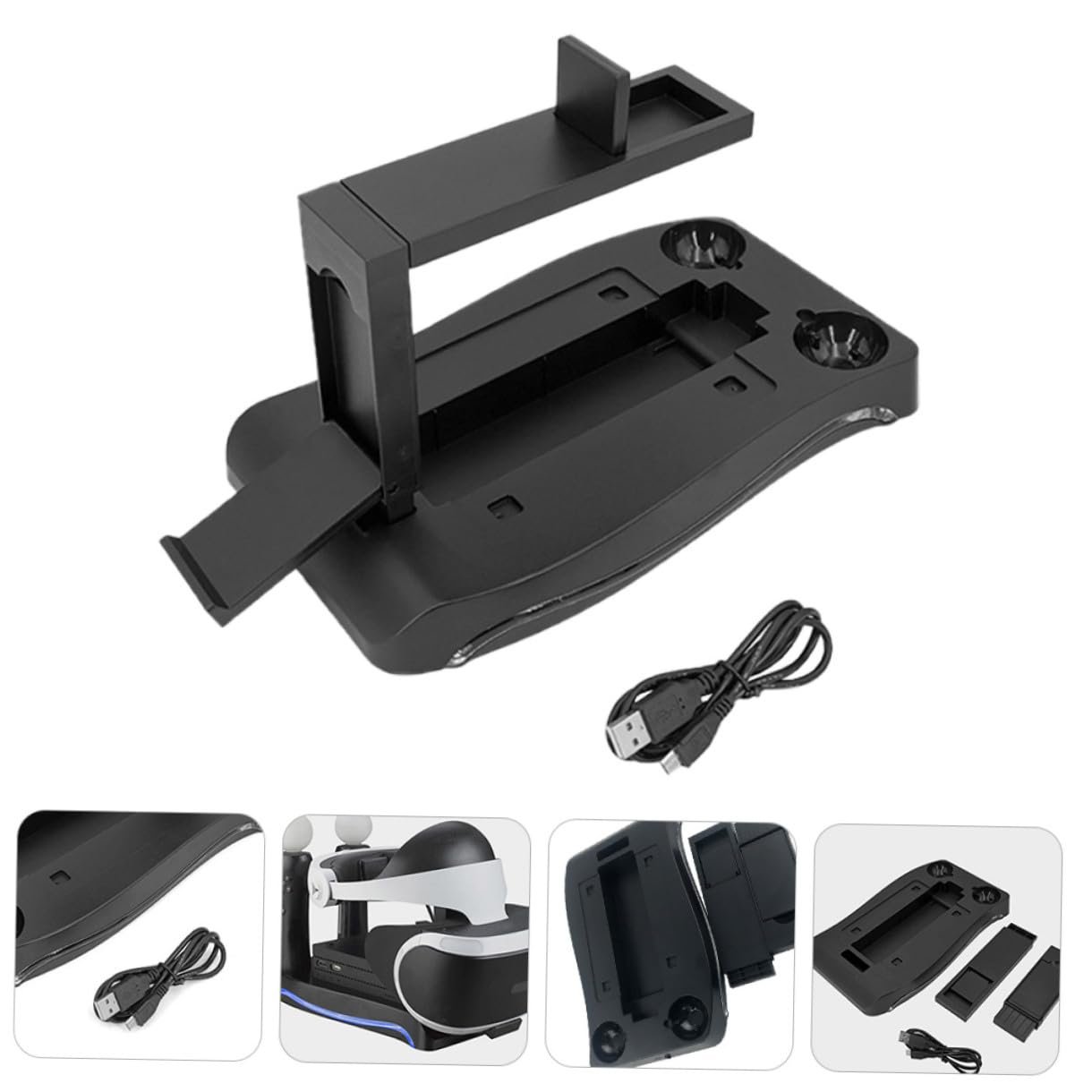 Lurrose Supporto Per Occhiali Da Gioco Vr Stazione Di Ricarica Per Console Di Gioco Vr Organizzazione Salvaspazio Per Area Gaming