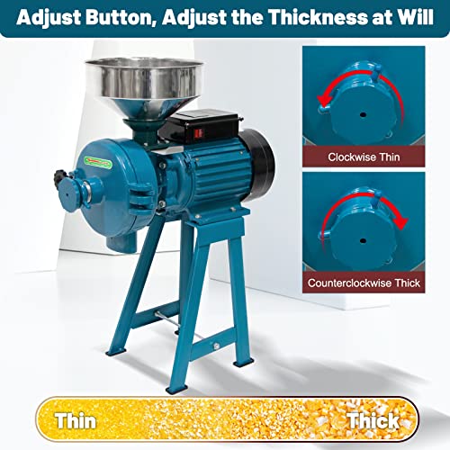 Mophoto 3000W Electric Dry Wet Grain Grinder Mill Corn Grinder Mill Electric Dry Cereals Rice Wheat Corn Mills With Funnel 110V Grain Grinder Mill Powder Machine #TOP2