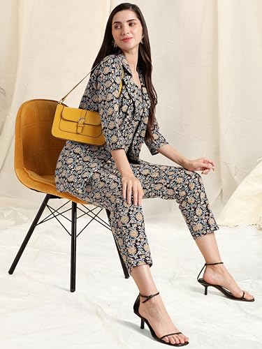 Image of MIRCHI FASHION Women's Co-Ords Kurta Set Cotton Floral Printed Kurta with Plazzo