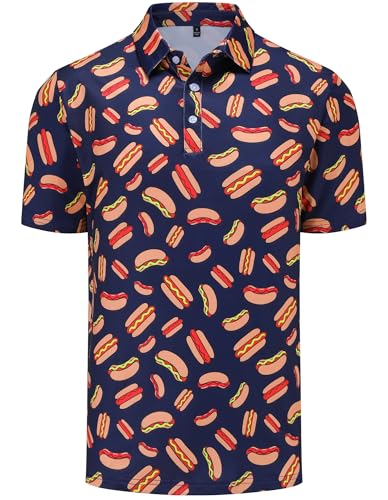 Mens Golf Polo Shirts Short Sleeve Dry Fit Print Performance Moisture Wicking Casual Funny Golf Polo Shirts for Men2